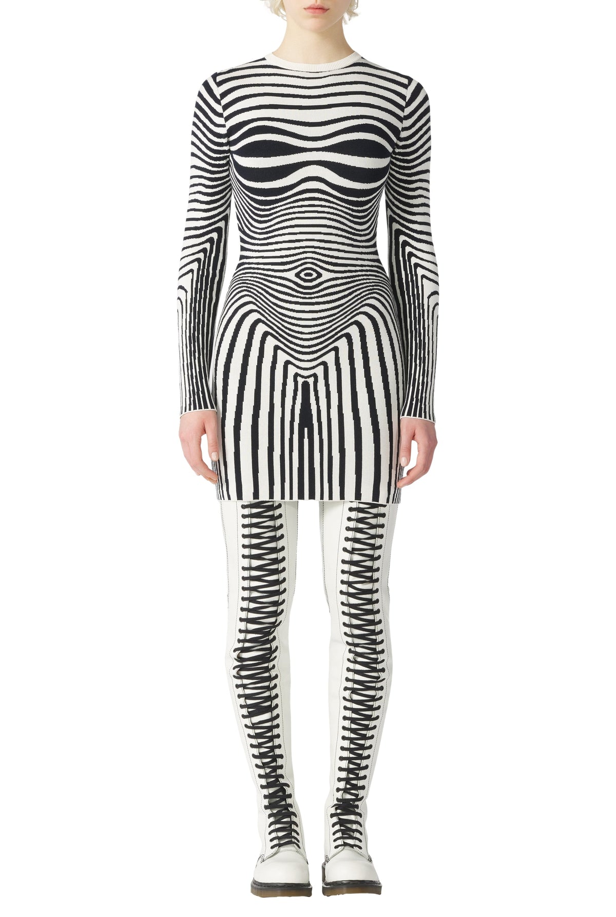 Robe Body Morphing - Écru & Navy