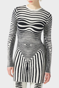 Robe Body Morphing - Écru & Navy