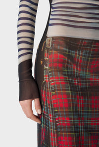 Robe Flower marinière Kilt - White & Blue & Red