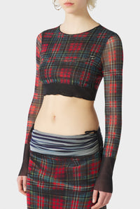 Jupe unisexe kilt à motif tartan - White & Blue & Red