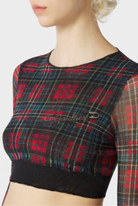 Jupe unisexe kilt à motif tartan - White & Blue & Red