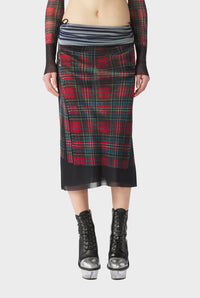 Jupe unisexe kilt à motif tartan - White & Blue & Red