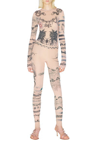 Legging JPG x Knwls imprimé - Nude & Grey & Black