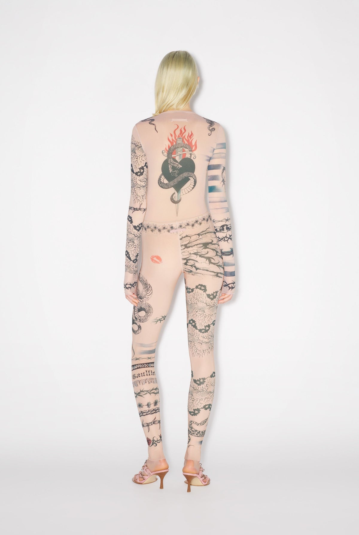 Legging JPG x Knwls imprimé - Nude & Grey & Black