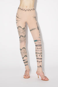 Legging JPG x Knwls imprimé - Nude & Grey & Black