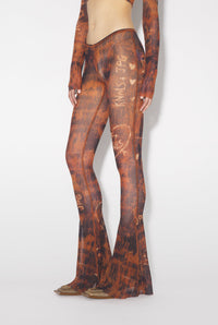 Pantalon JPG x Knwls imprimé - Brown & Écru