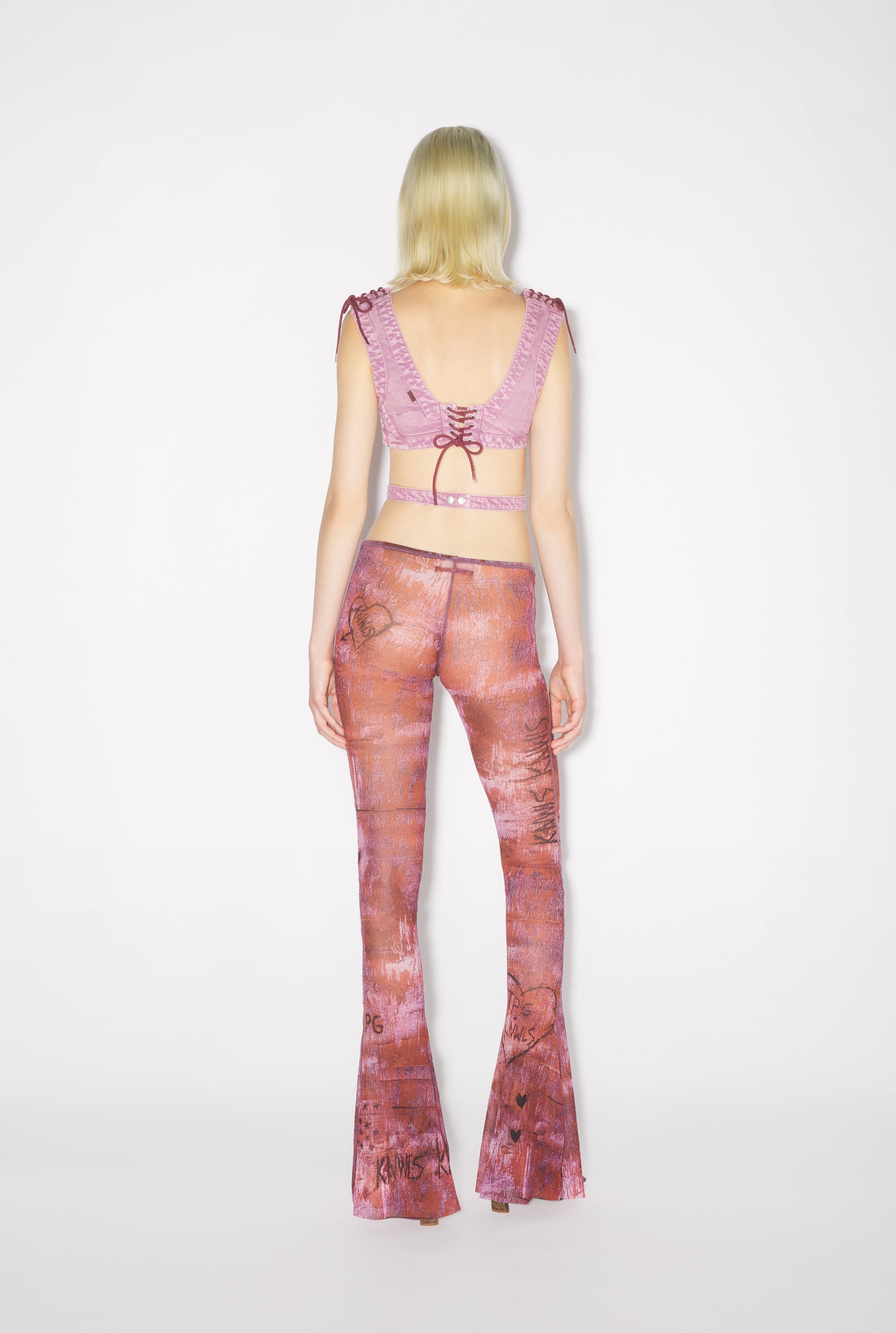 JPG x Knwls denim bra - Lilac