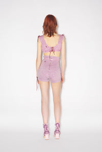 JPG x Knwls denim bra - Lilac