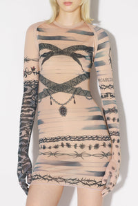 Boléro JPG x Knwls imprimé - Nude & Grey & Black