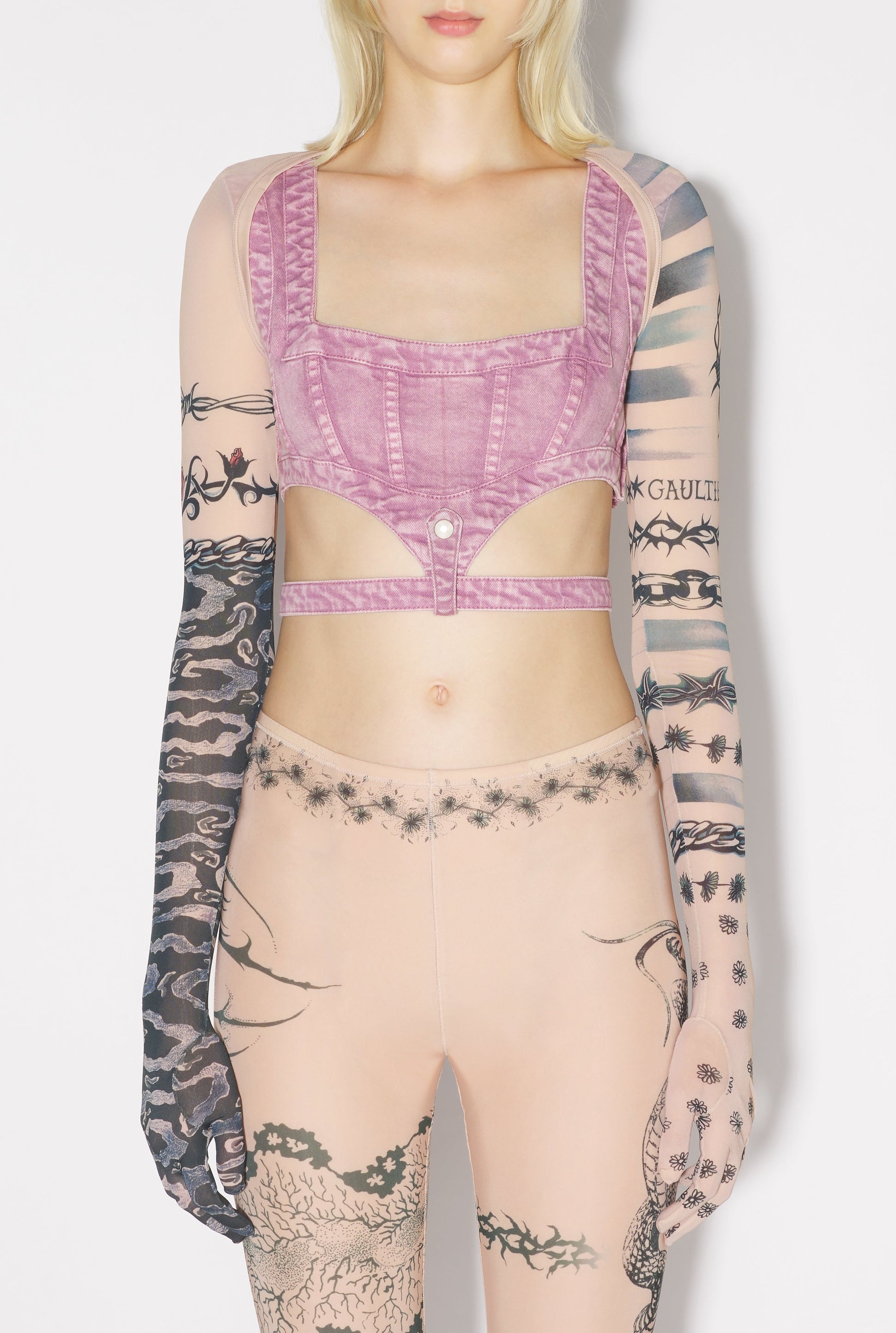 Boléro JPG x Knwls imprimé - Nude & Grey & Black