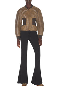 Bomber JPG x Knwls en cuir - Brown