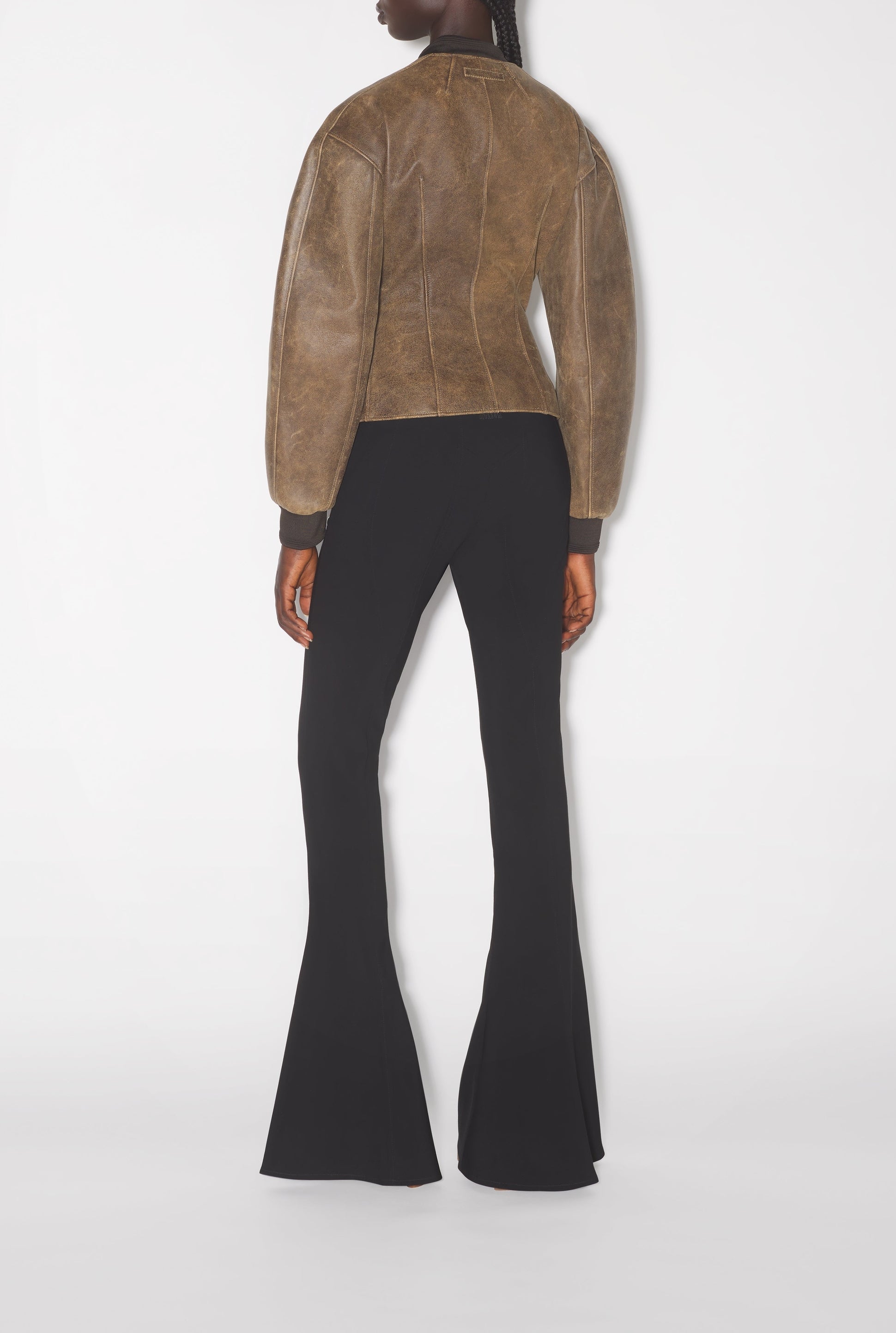 Bomber JPG x Knwls en cuir - Brown