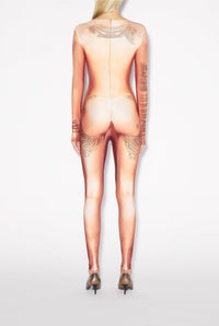 Combinaison Tattoo imprimée - Light Nude
