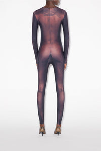 Combinaison Tattoo imprimée - Dark Nude