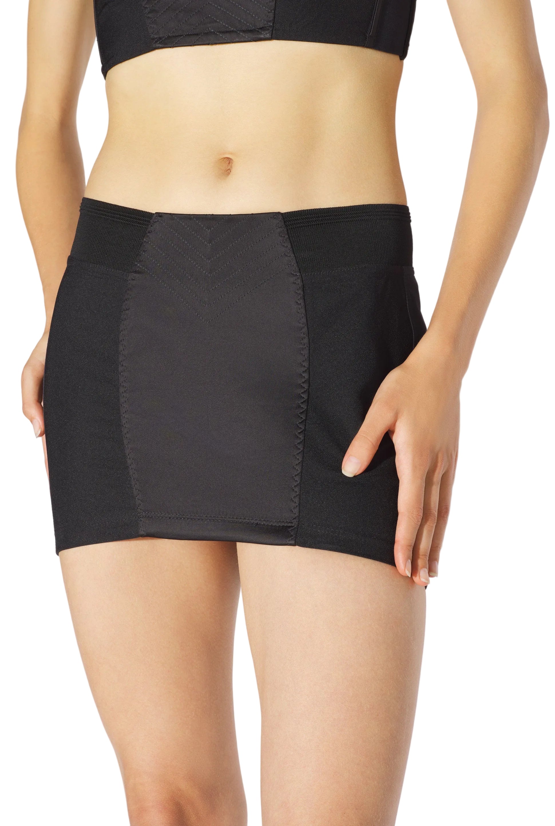 Jupe courte Tattoo en satin - Black