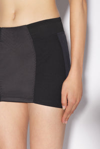 Jupe courte Tattoo en satin - Black