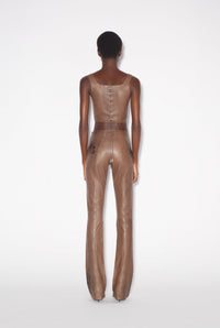 Pantalon Tattoo imprimé en cuir - Ebene & Black