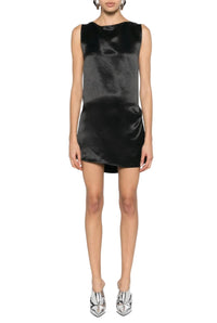 Robe courte en satin - Black