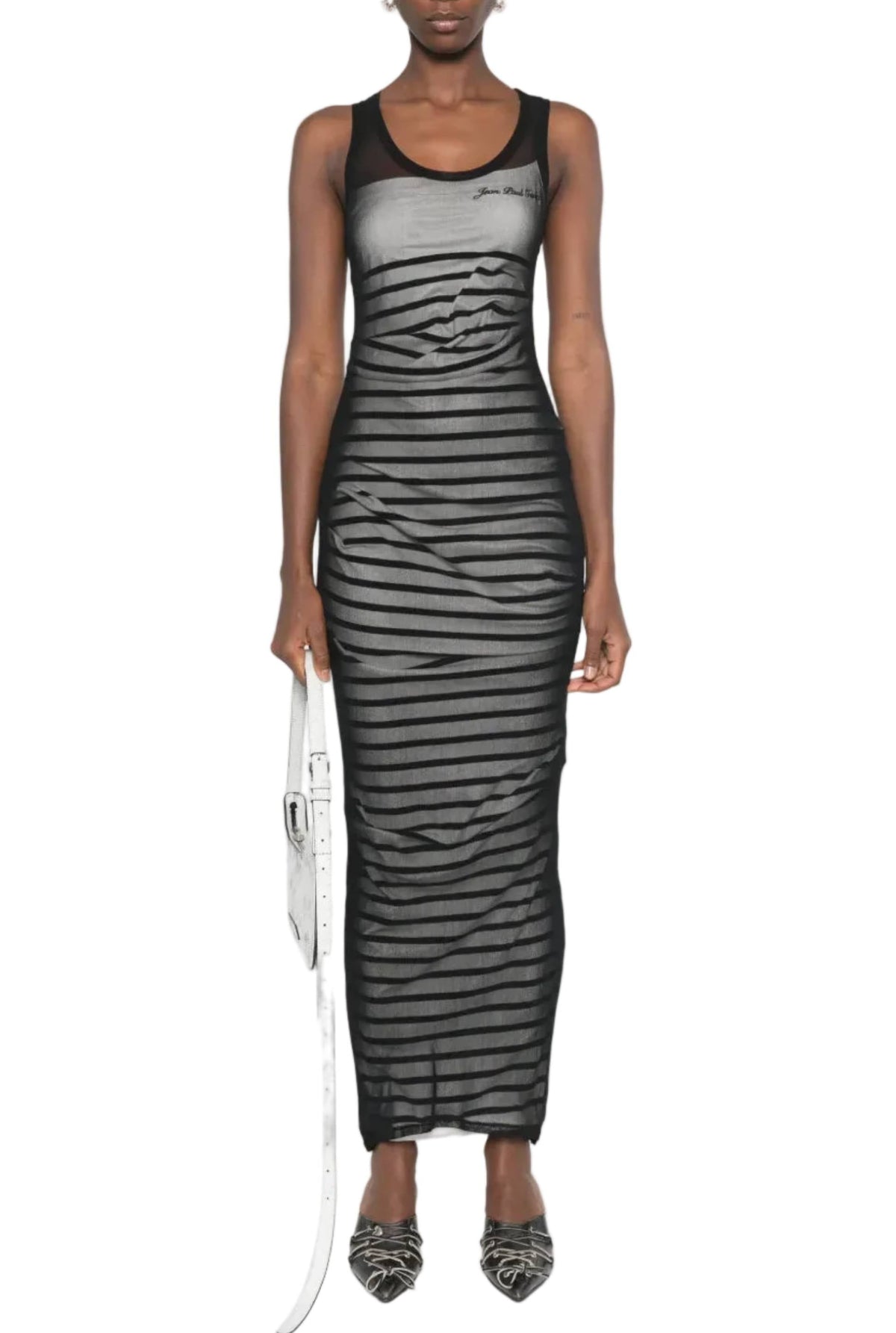 Robe longue marinière - Navy & White & Black