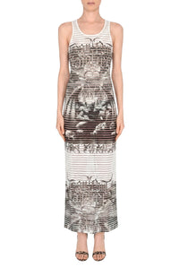 Robe longue imprimée - White & Black