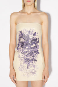 Robe Tattoo en cuir - Nude & Navy