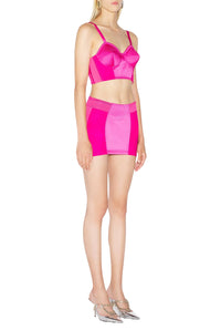 Brassière Tattoo en satin - Pink Shocking