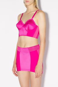 Brassière Tattoo en satin - Pink Shocking