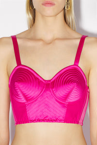 Brassière Tattoo en satin - Pink Shocking