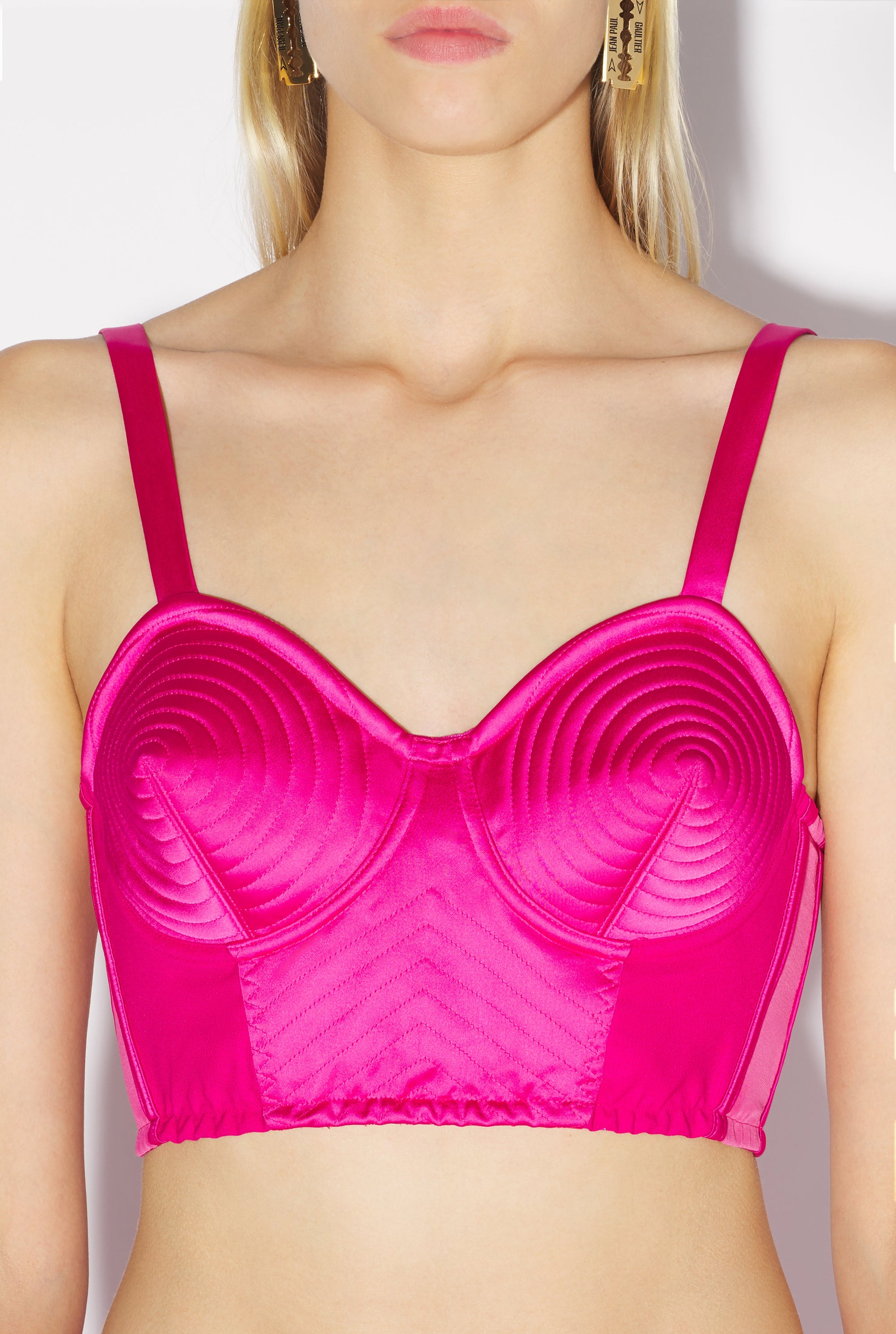 Brassière Tattoo en satin - Pink Shocking