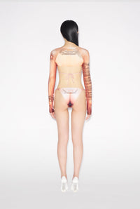 Haut de Bikini Tattoo imprimé - Light Nude
