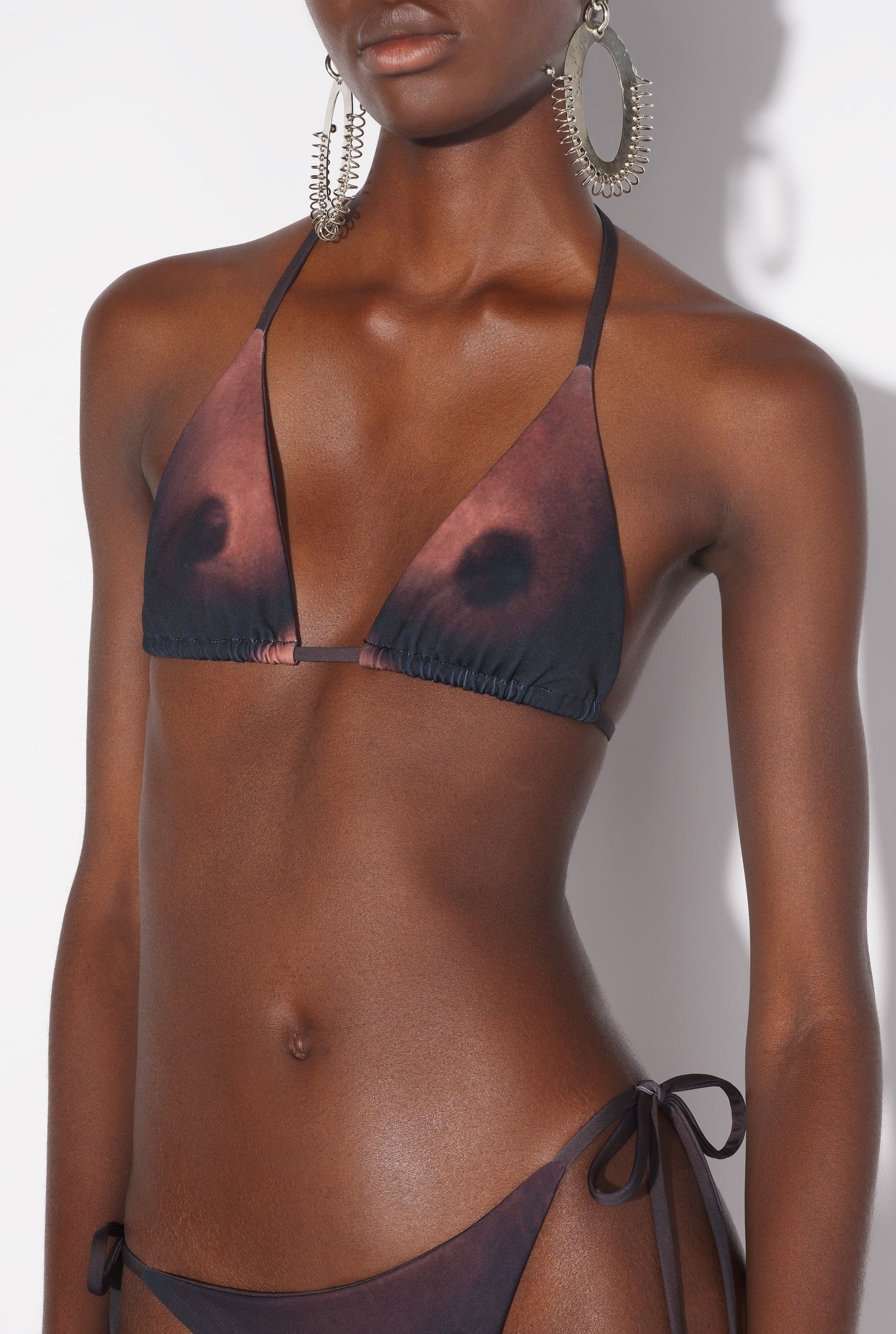 Haut de Bikini Tattoo imprimé - Dark Nude