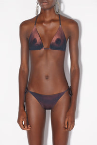 Haut de Bikini Tattoo imprimé - Dark Nude