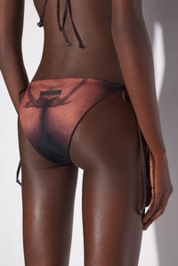 Bas de Bikini Tattoo imprimé - Dark Nude