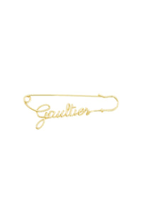 Gaultier unisex logo pin - Gold