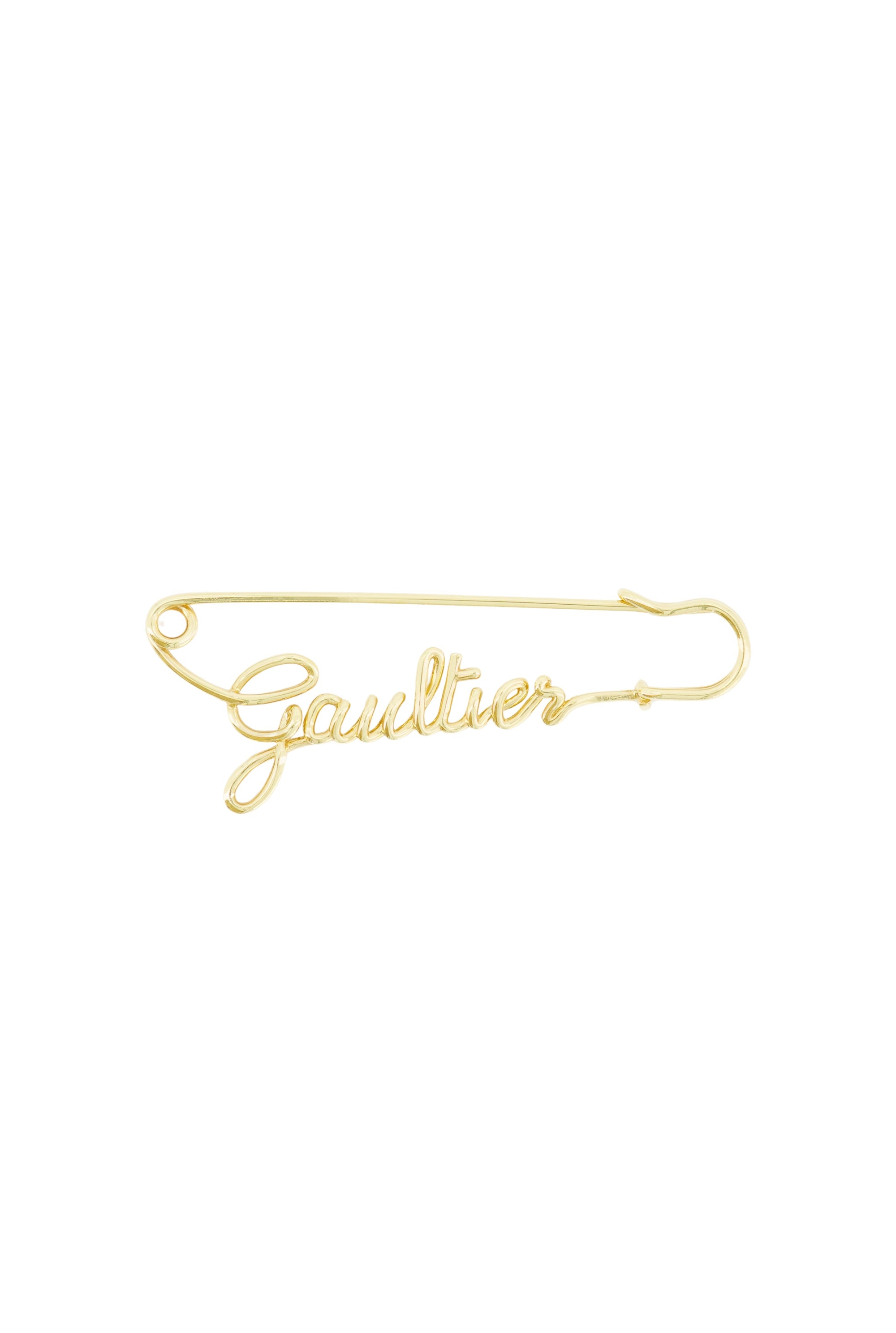 Gaultier unisex logo pin - Gold