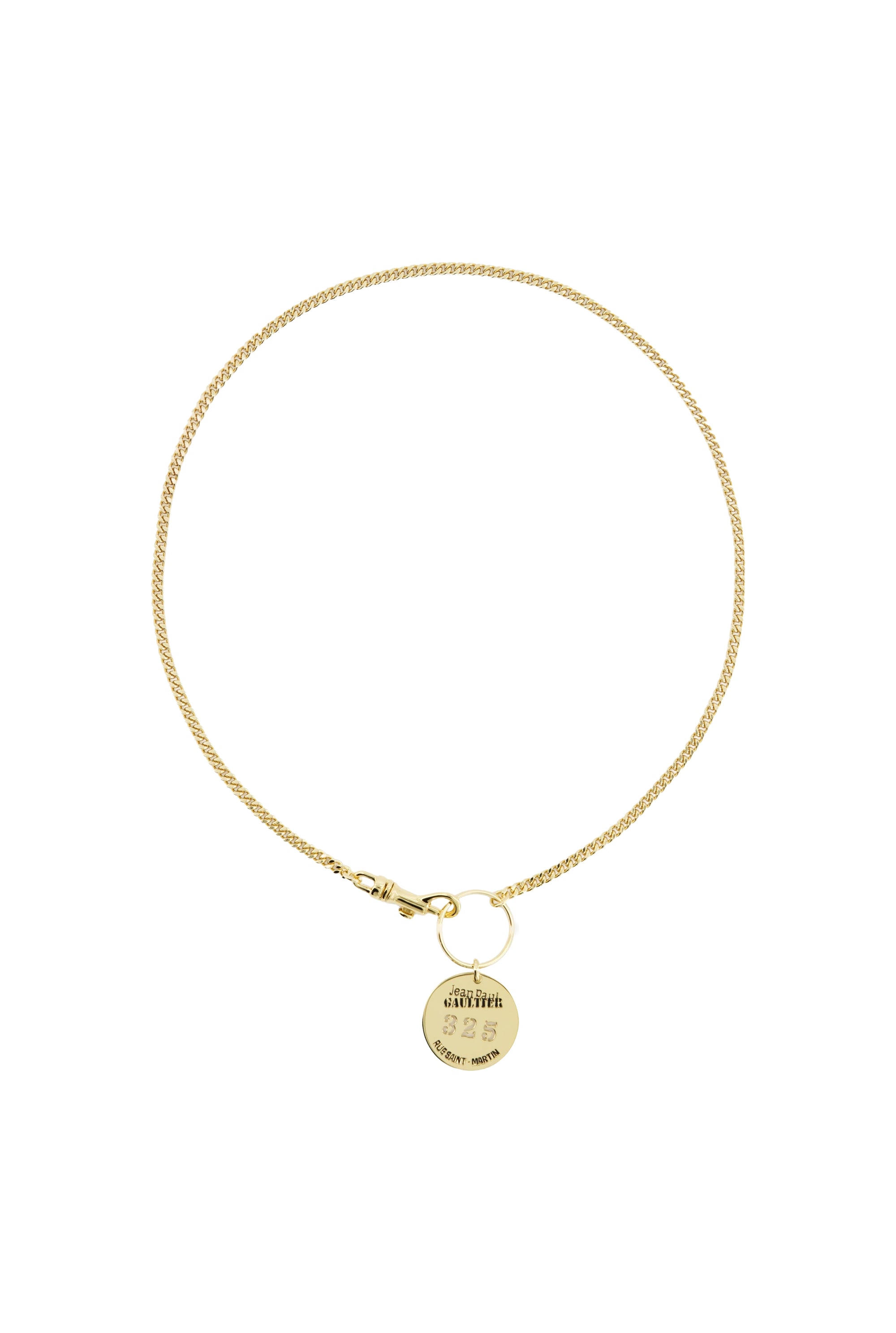 325" unisex necklace with logo - Gold