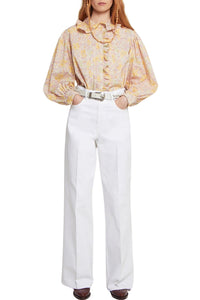 Blouse Chamelo à col volanté - Pink