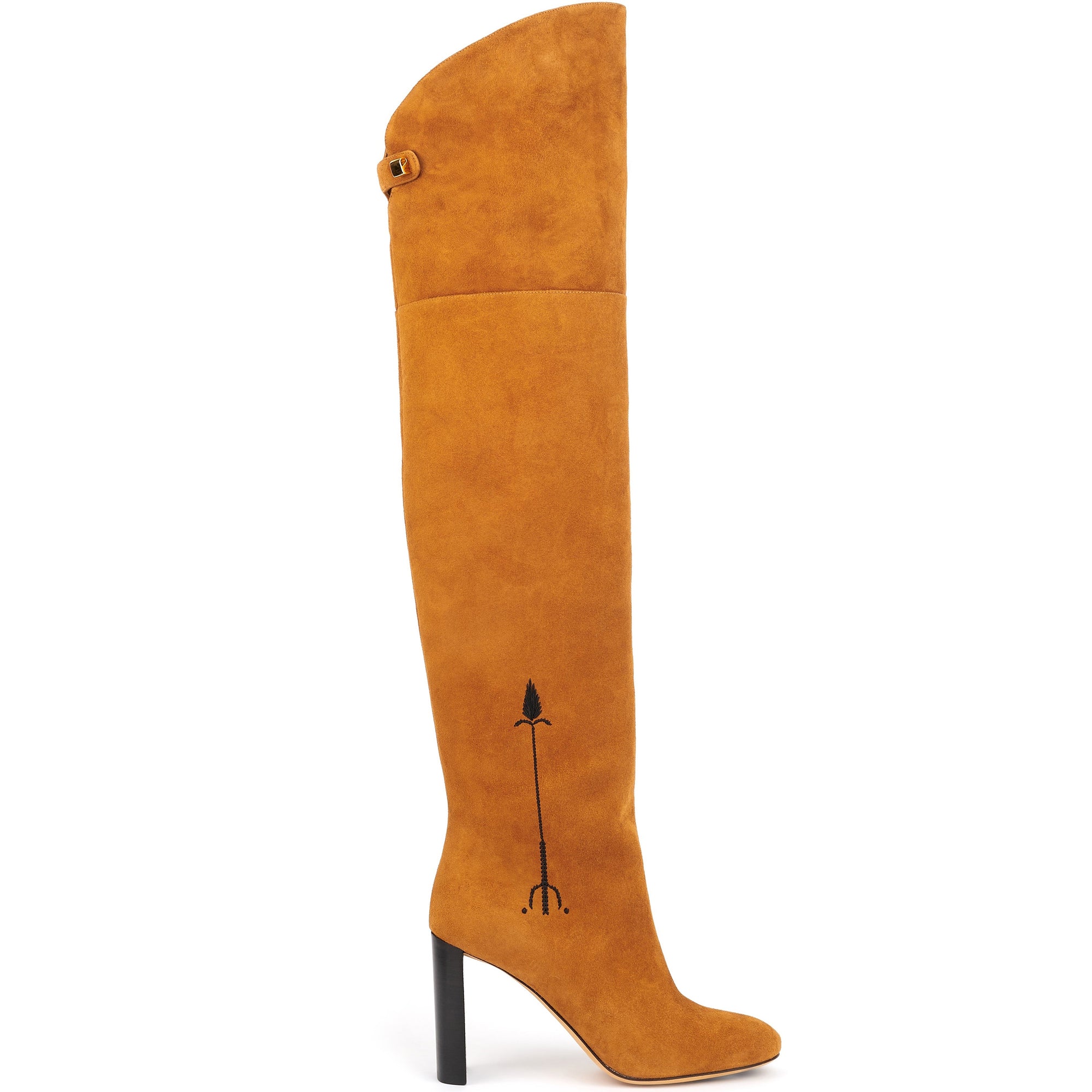 3qty NEW / Cuissardes Marylin Malaga 90 en cuir suédé - Brown