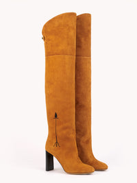 3qty NEW / Cuissardes Marylin Malaga 90 en cuir suédé - Brown