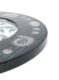Frame with bubble mirror Giro di conchiglie - Silver & Blue