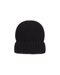 NOIR / DJV / QTY : 1 / Bonnet à Revers à Côtes - Noir