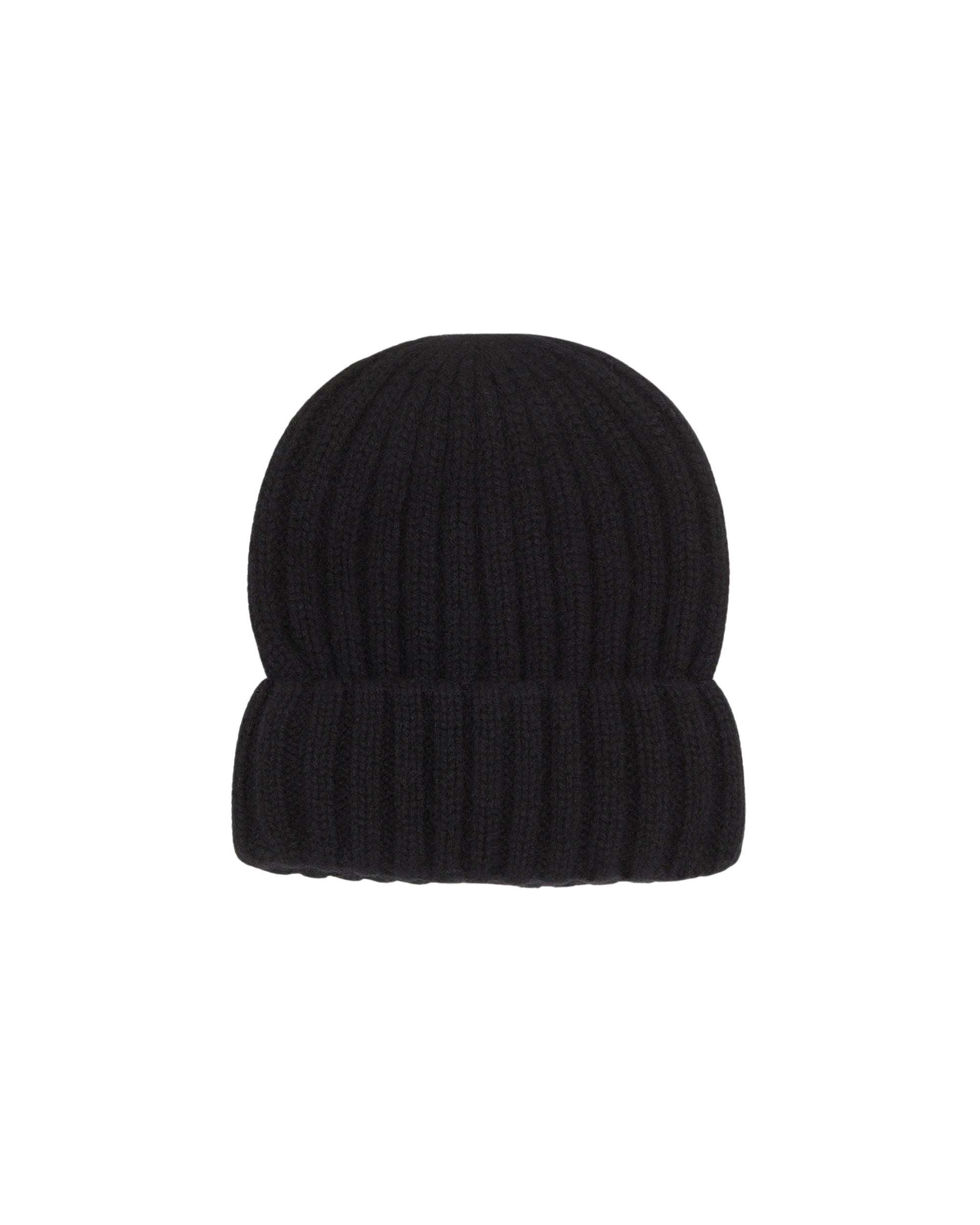 NOIR / DJV / QTY : 1 / Bonnet à Revers à Côtes - Noir