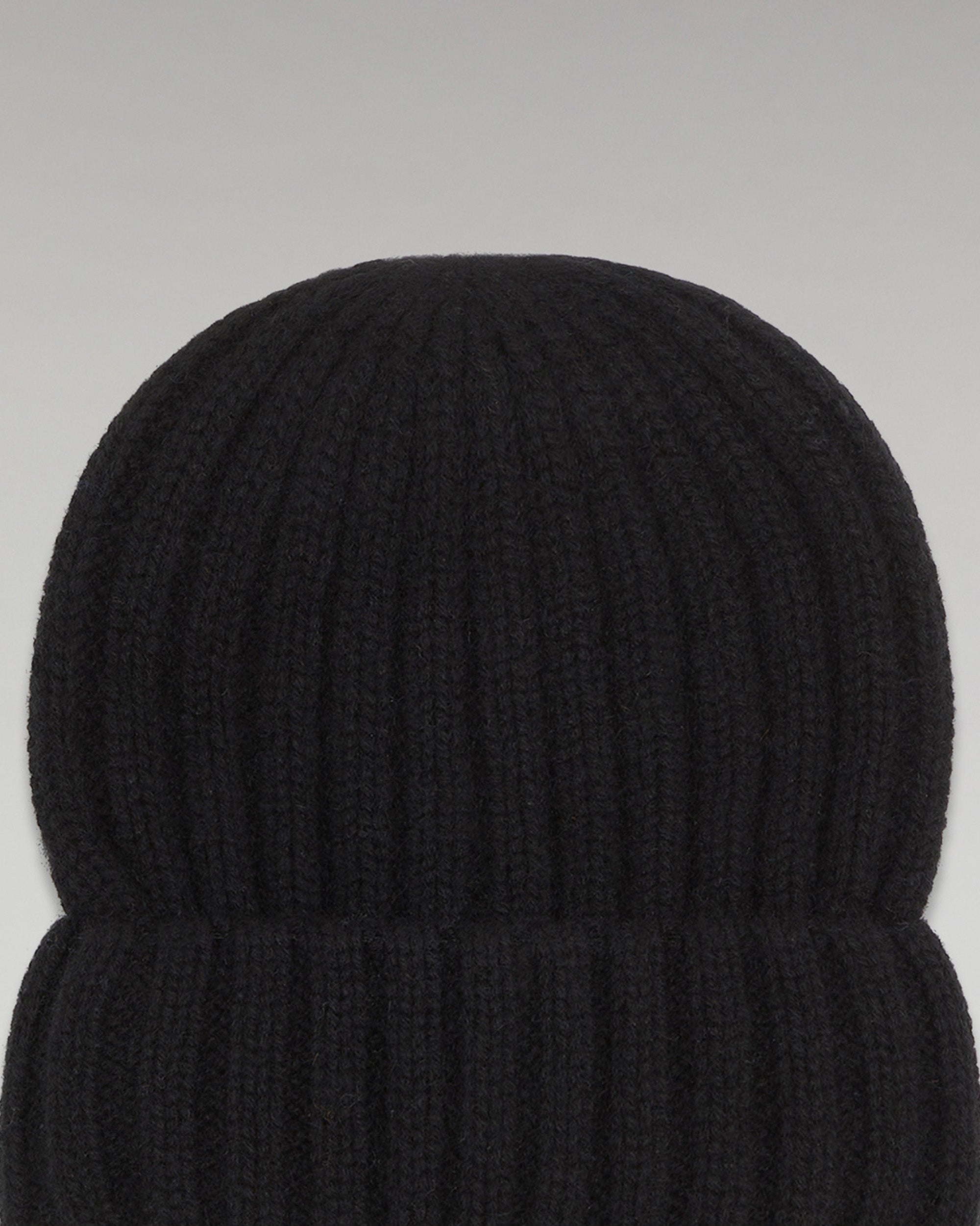 NOIR / DJV / QTY : 1 / Bonnet à Revers à Côtes - Noir