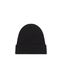 NOIR / DJV / QTY : 4 / Bonnet à Revers à Petites Côtes - Noir
