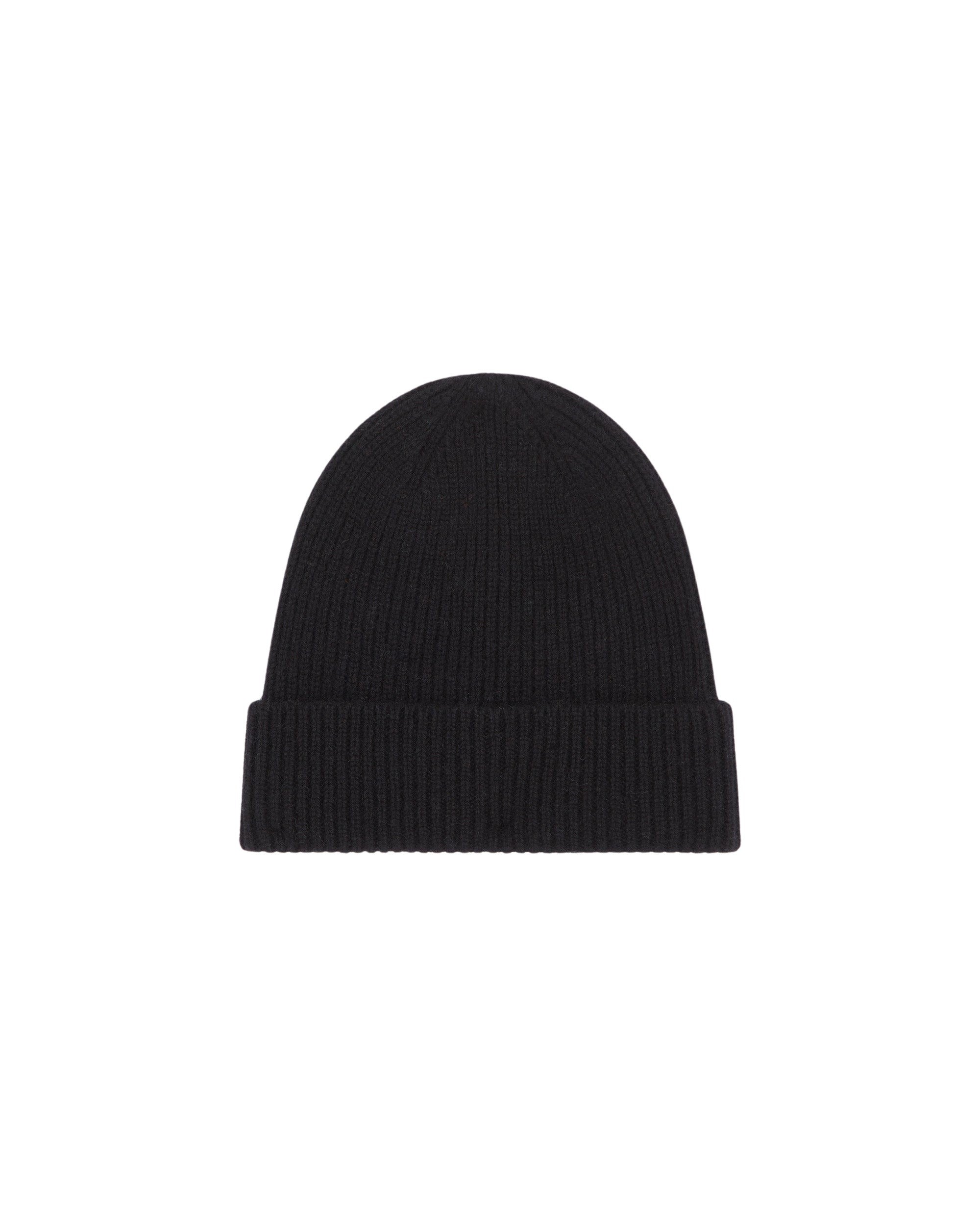 NOIR / DJV / QTY : 4 / Bonnet à Revers à Petites Côtes - Noir