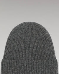 ANTHRACITE / DJV / QTY : 1 / Bonnet à Revers à Petites Côtes - Anthracite