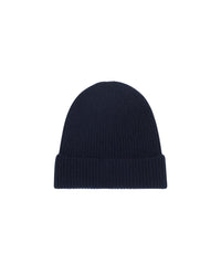 NAVY / DJV / QTY : 2 / Bonnet à Revers à Petites Côtes - Navy