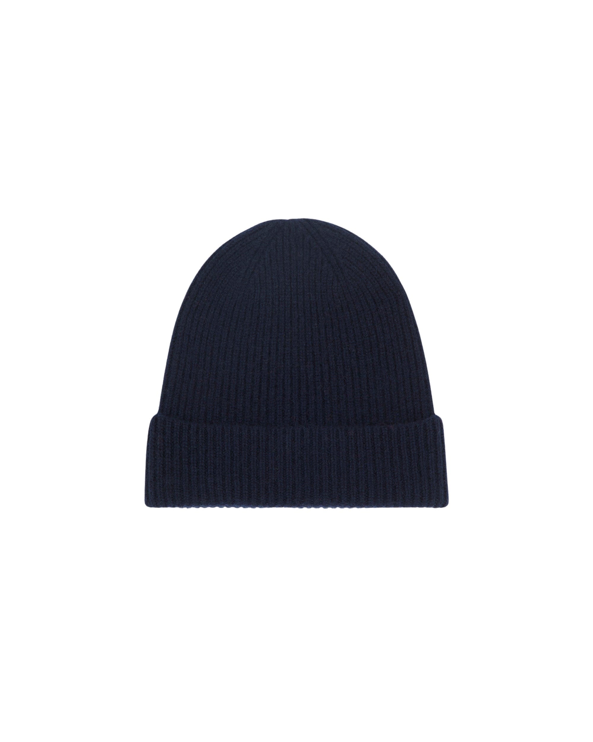 NAVY / DJV / QTY : 2 / Bonnet à Revers à Petites Côtes - Navy