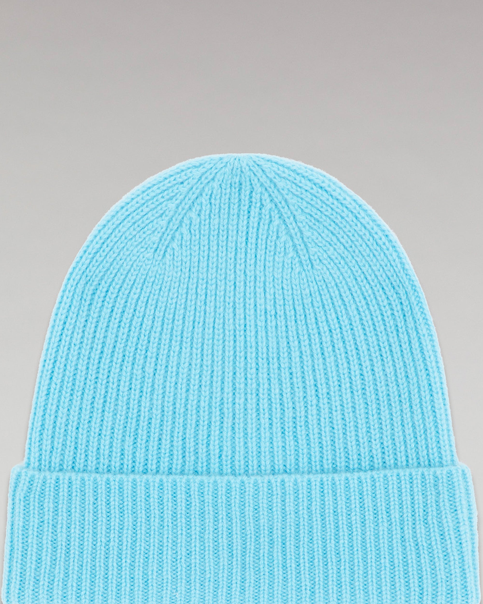 ACID BLUE / DJV / QTY : 42 / Bonnet à Revers à Petites Côtes - Acid Blue