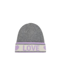 GRIS CHINE FONCE / DJV / QTY : 24 / Bonnet à Revers Love - Gris Chine Fonce